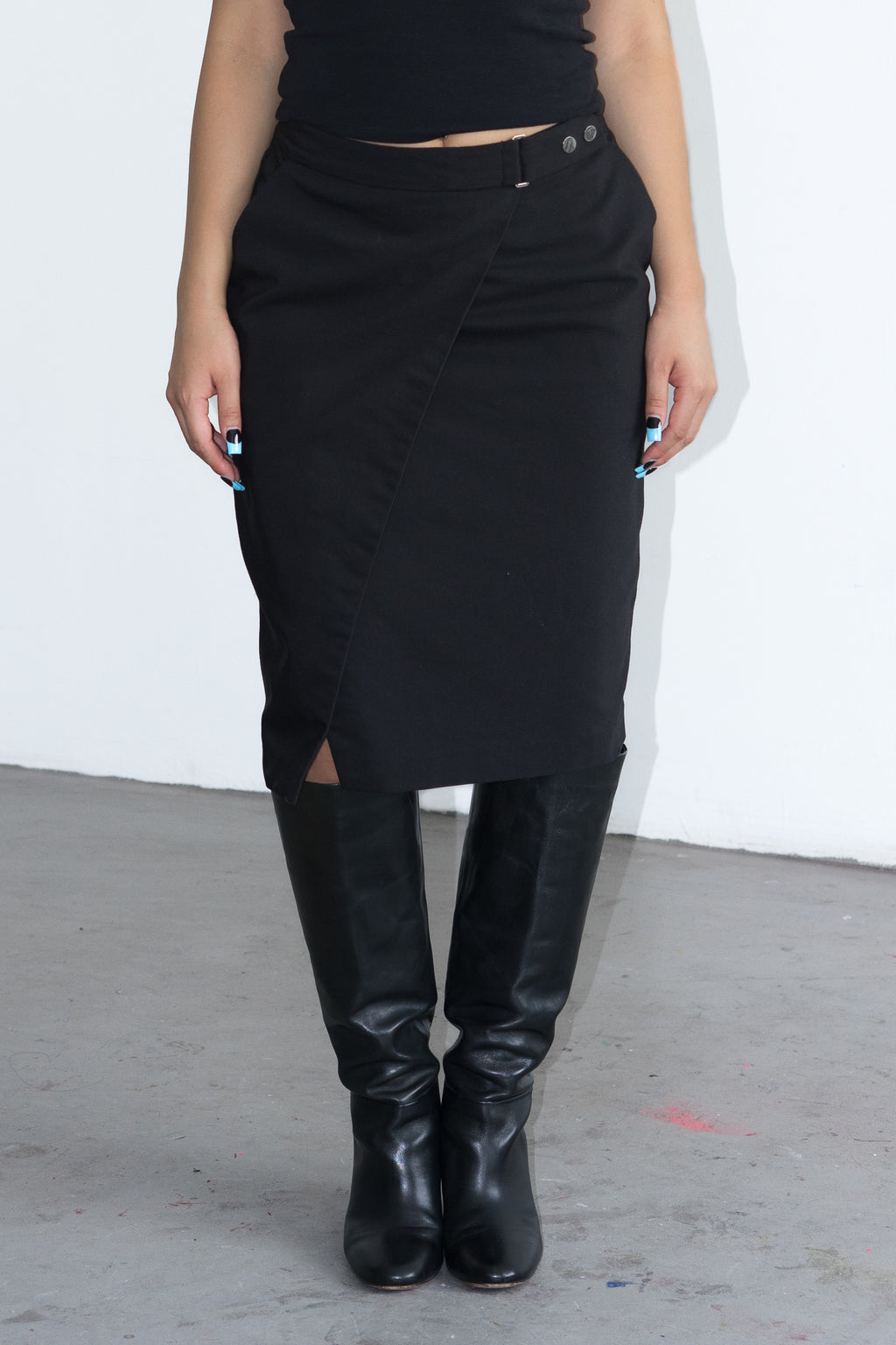 Black Skirt Silver Detail - Size S/M