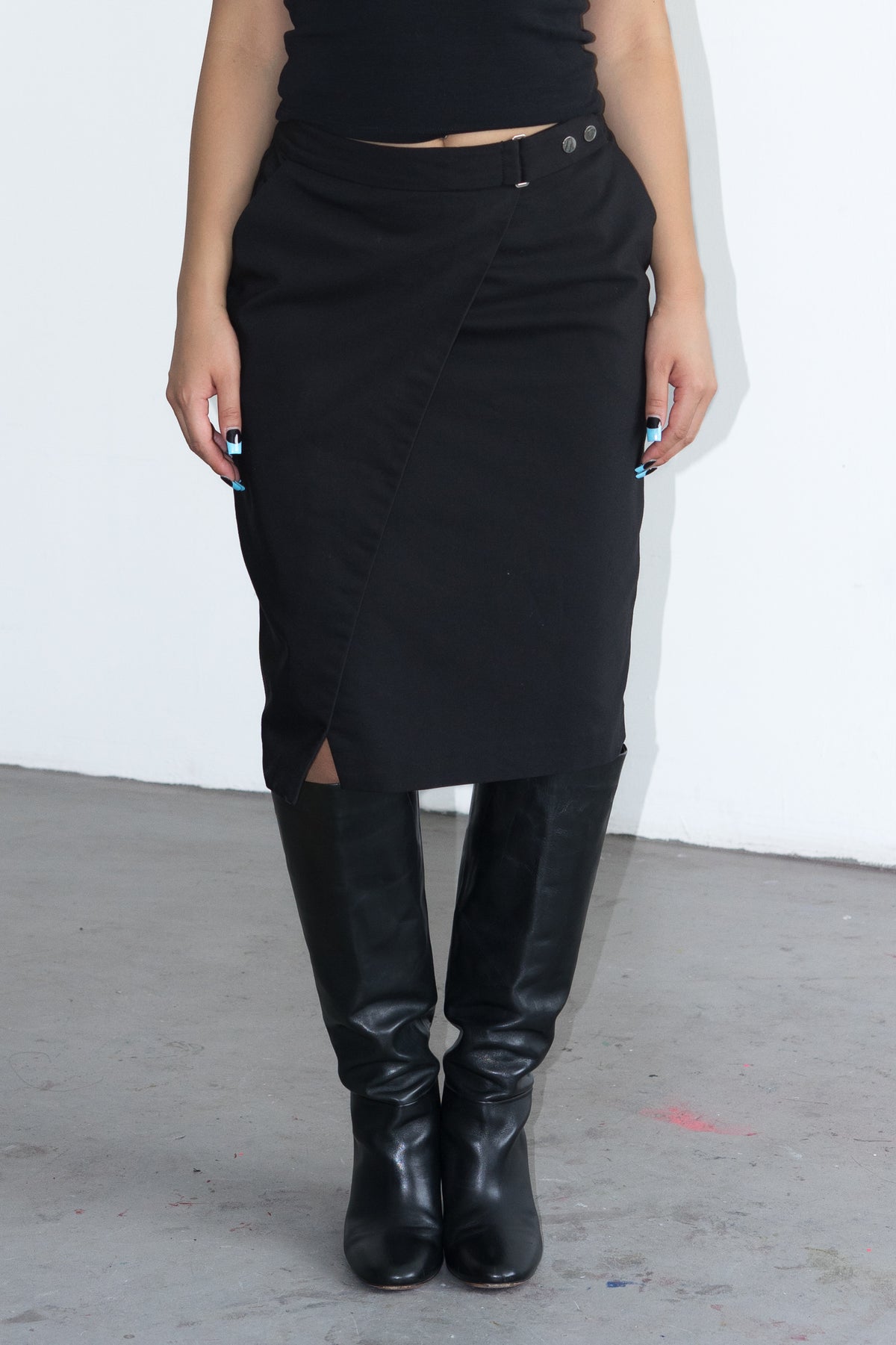 Black Skirt Silver Detail - Size S/M