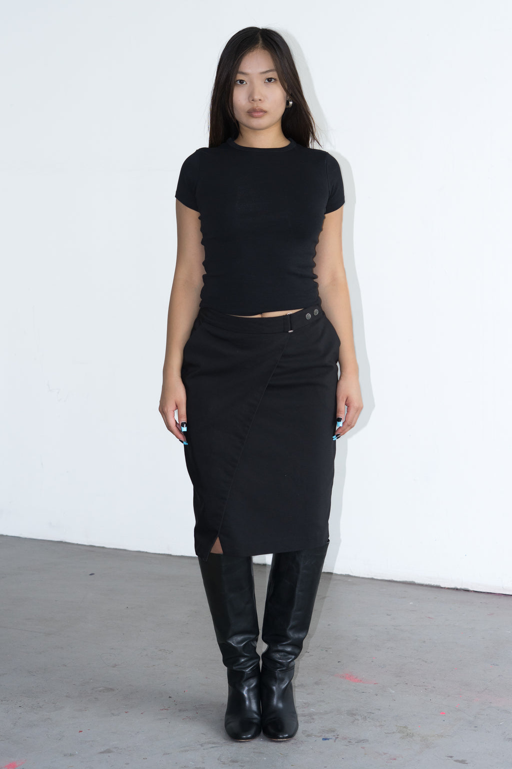 Black Skirt Silver Detail - Size S/M