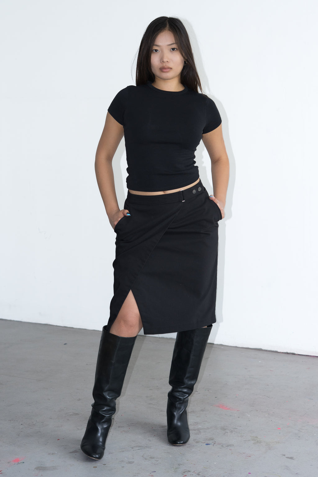Black Skirt Silver Detail - Size S/M