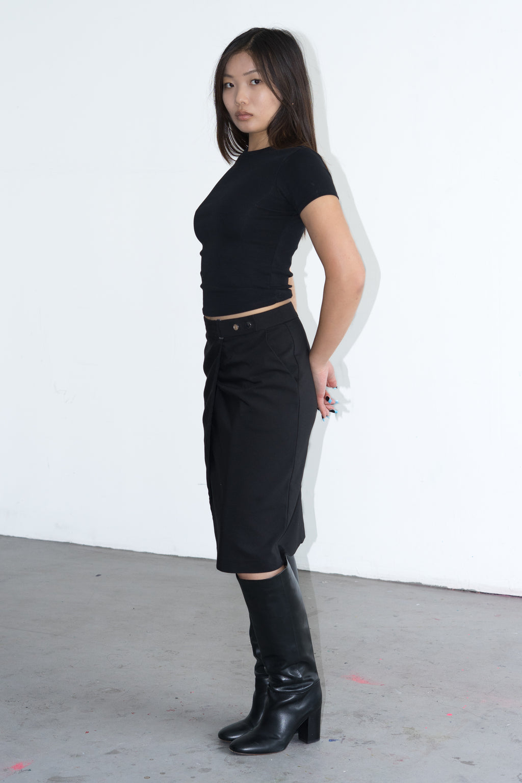 Black Skirt Silver Detail - Size S/M