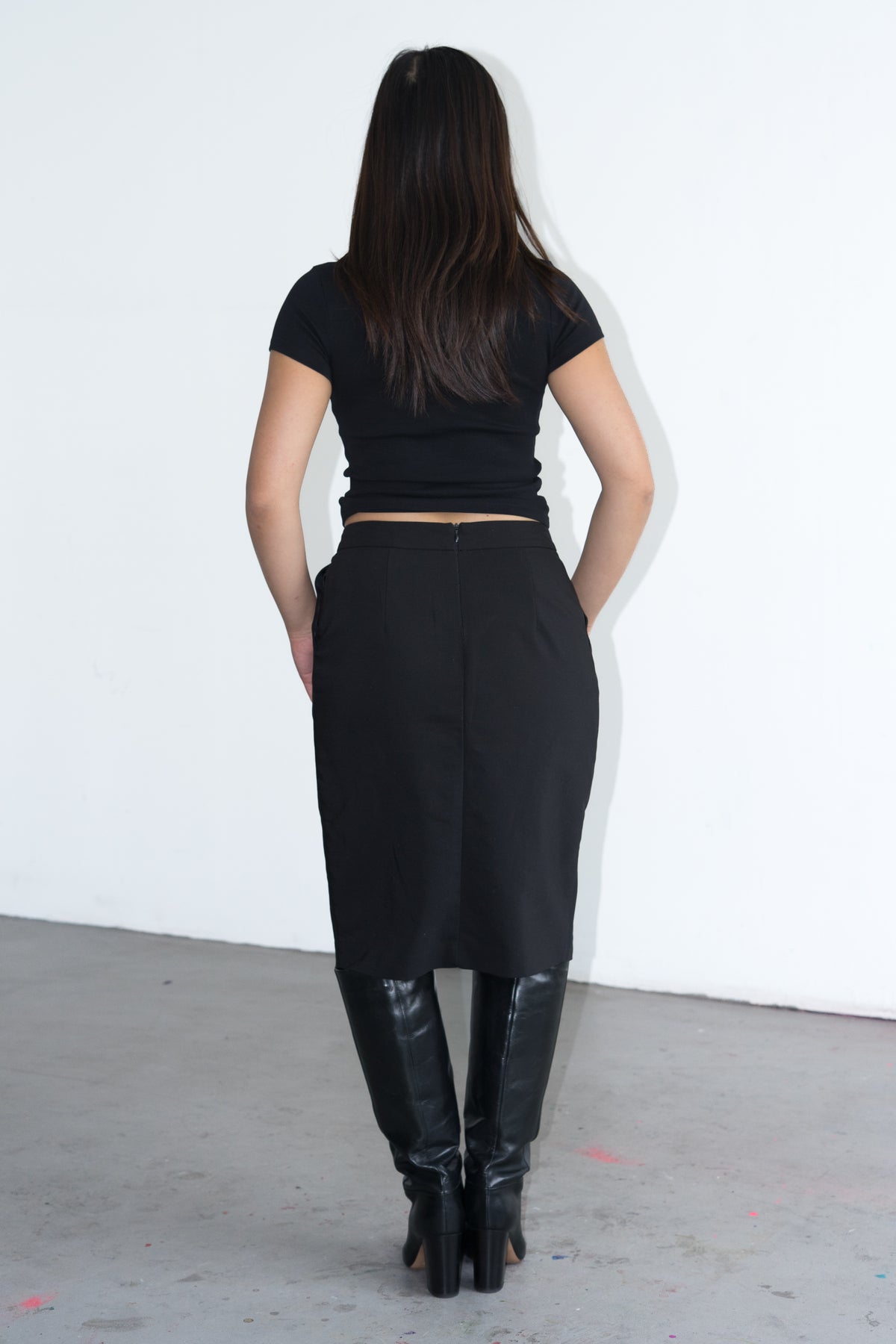 Black Skirt Silver Detail - Size S/M