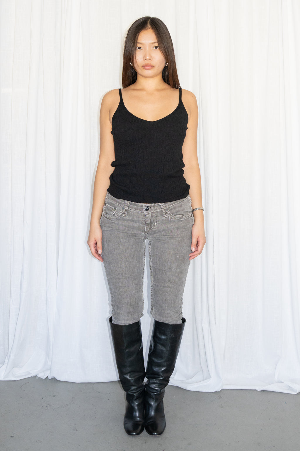 Ribbed Strap Top - Size S-S/M