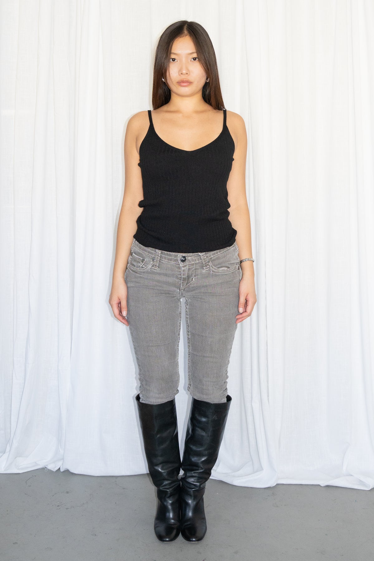 Ribbed Strap Top - Size S-S/M