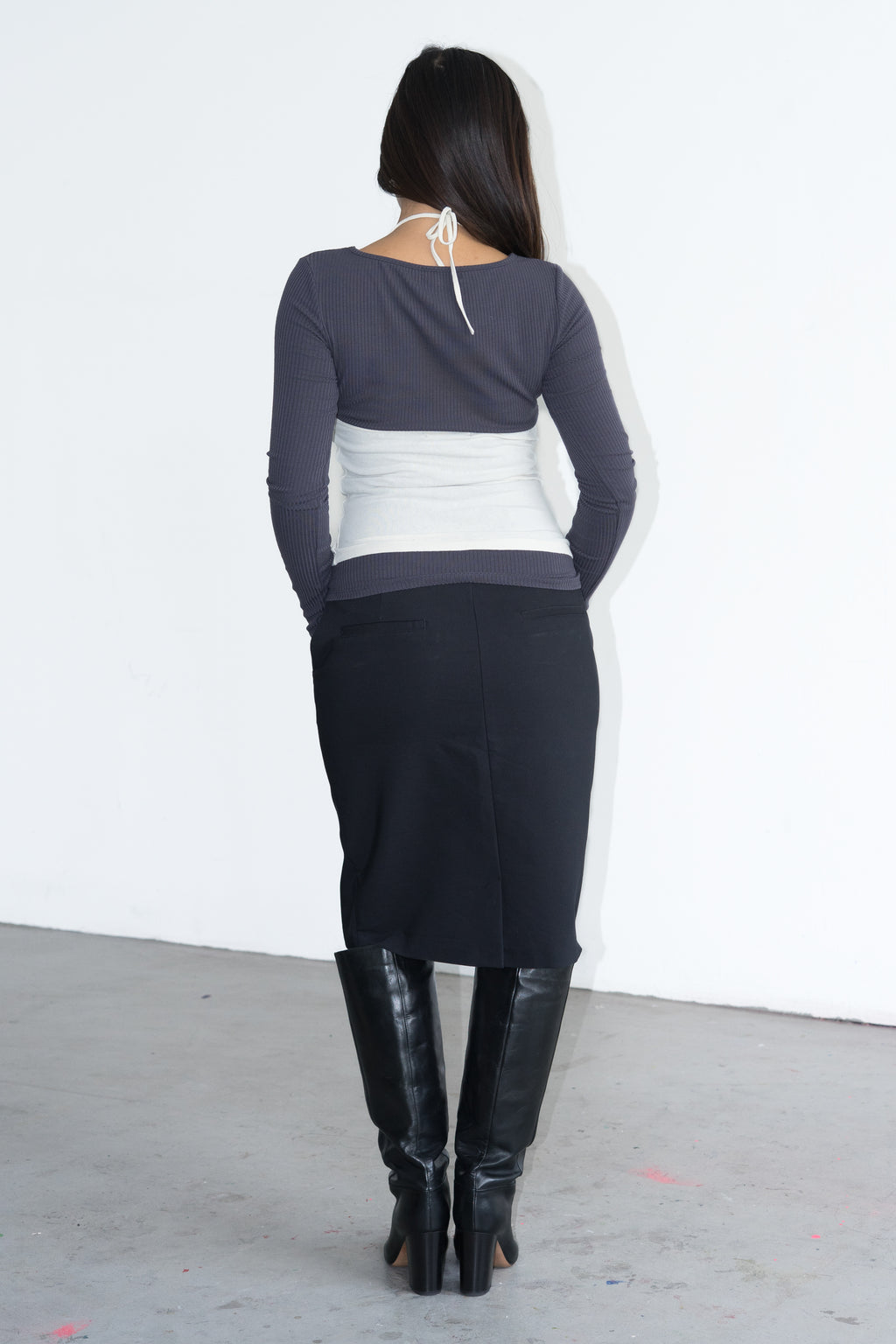 Black Skirt Silver Clasps - Size M/L