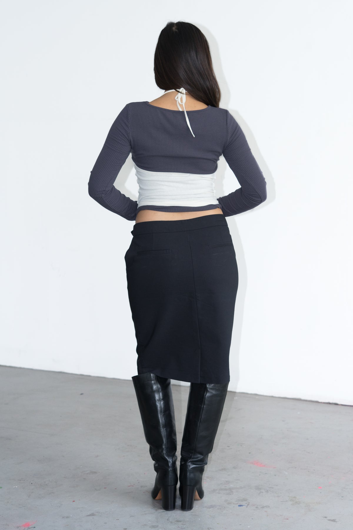 Black Skirt Silver Clasps - Size M/L