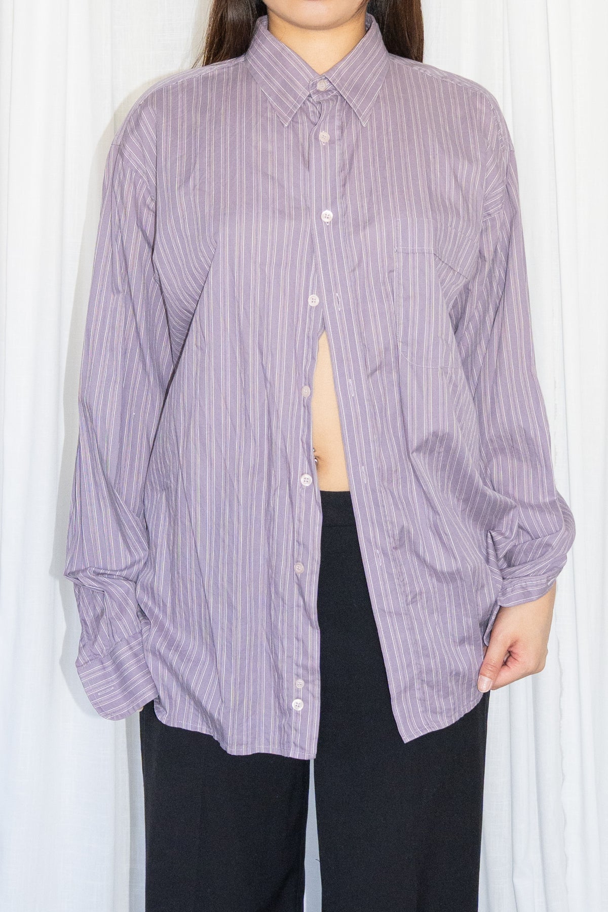 Purple Striped Shirt - Size XL