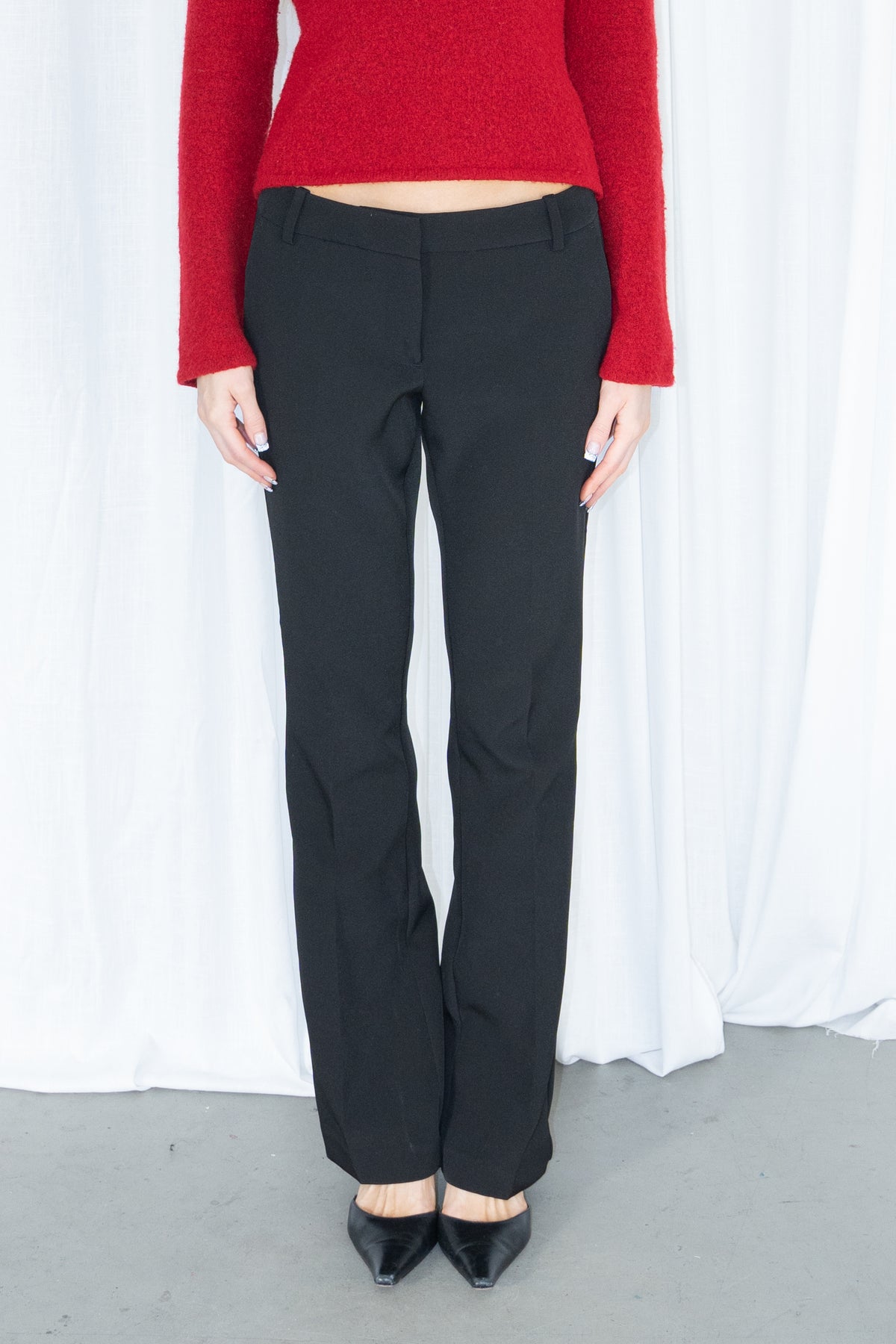 Black Tailored Trousers - Size S