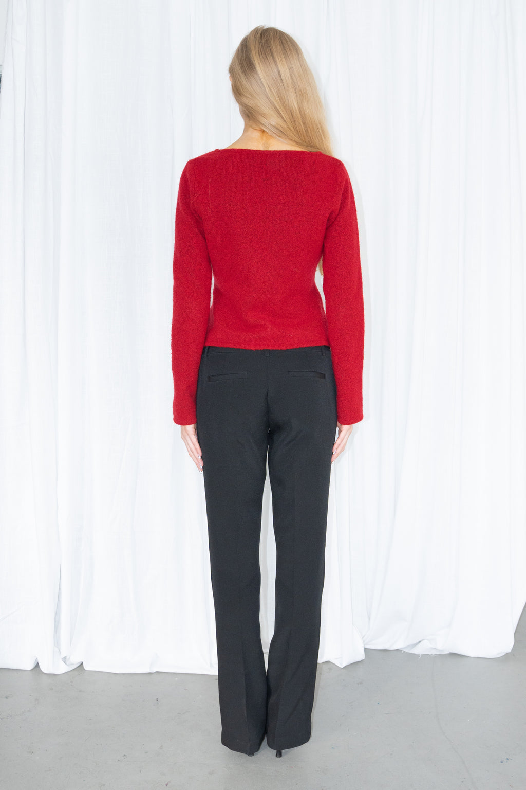 Red Knit Sweater - Size S