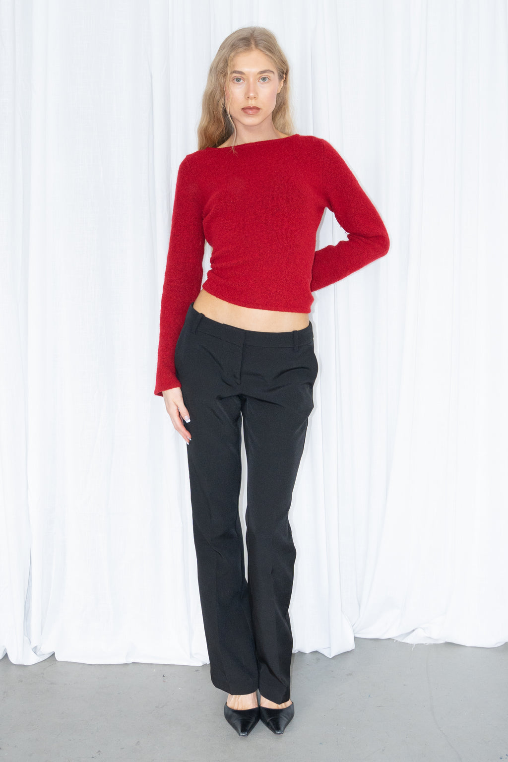 Black Tailored Trousers - Size S