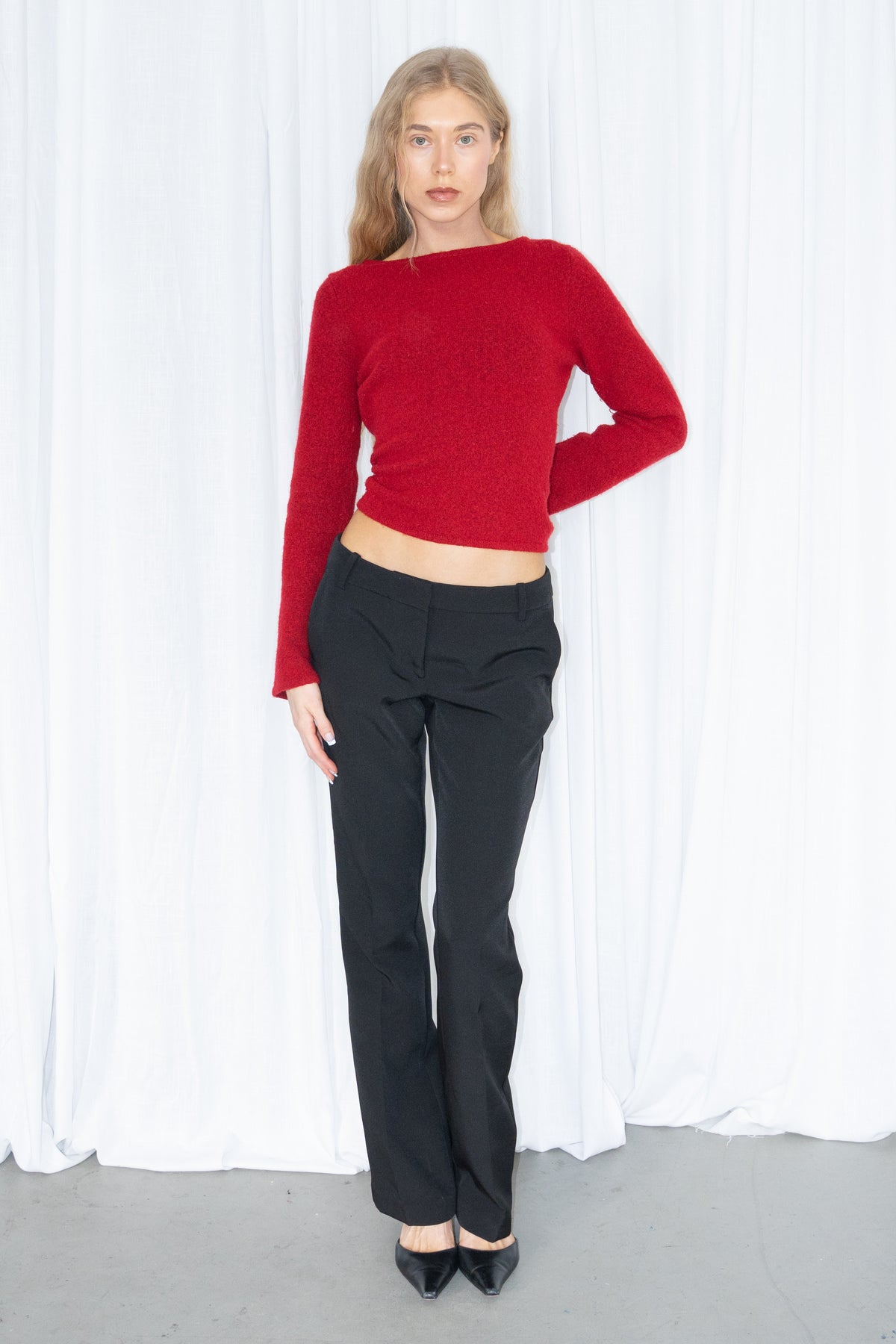 Black Tailored Trousers - Size S