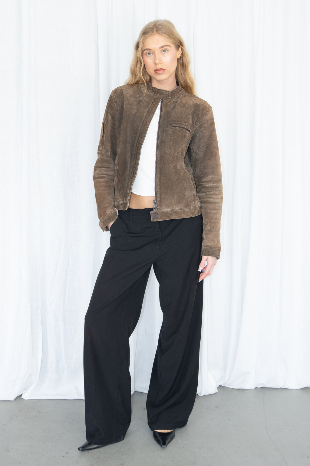 Brown Suede Jacket - Size M