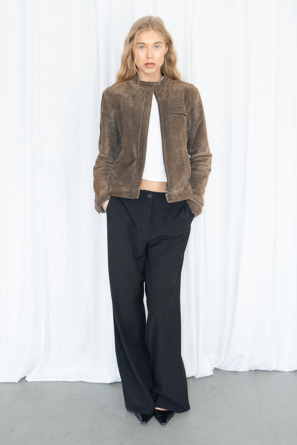 Brown Suede Jacket - Size M
