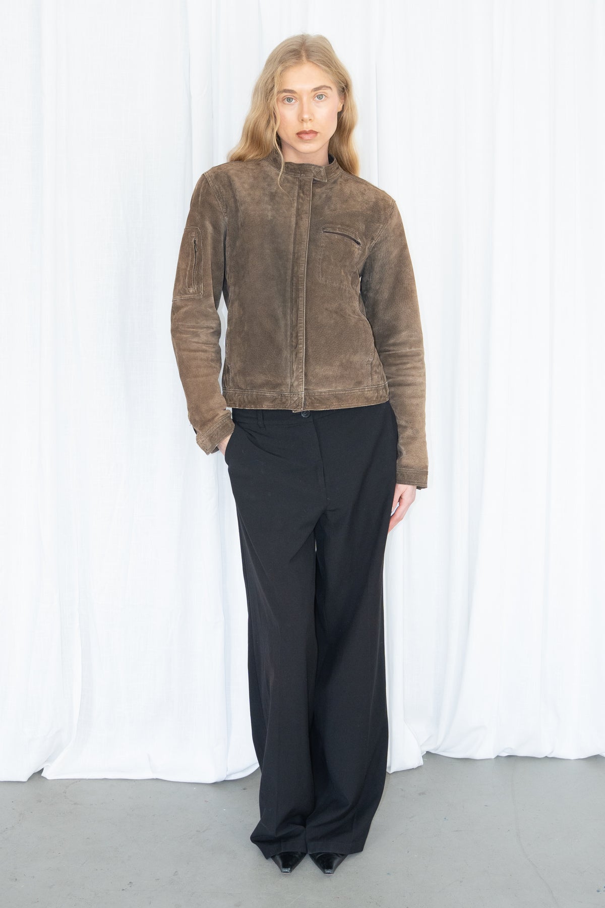 Brown Suede Jacket - Size M