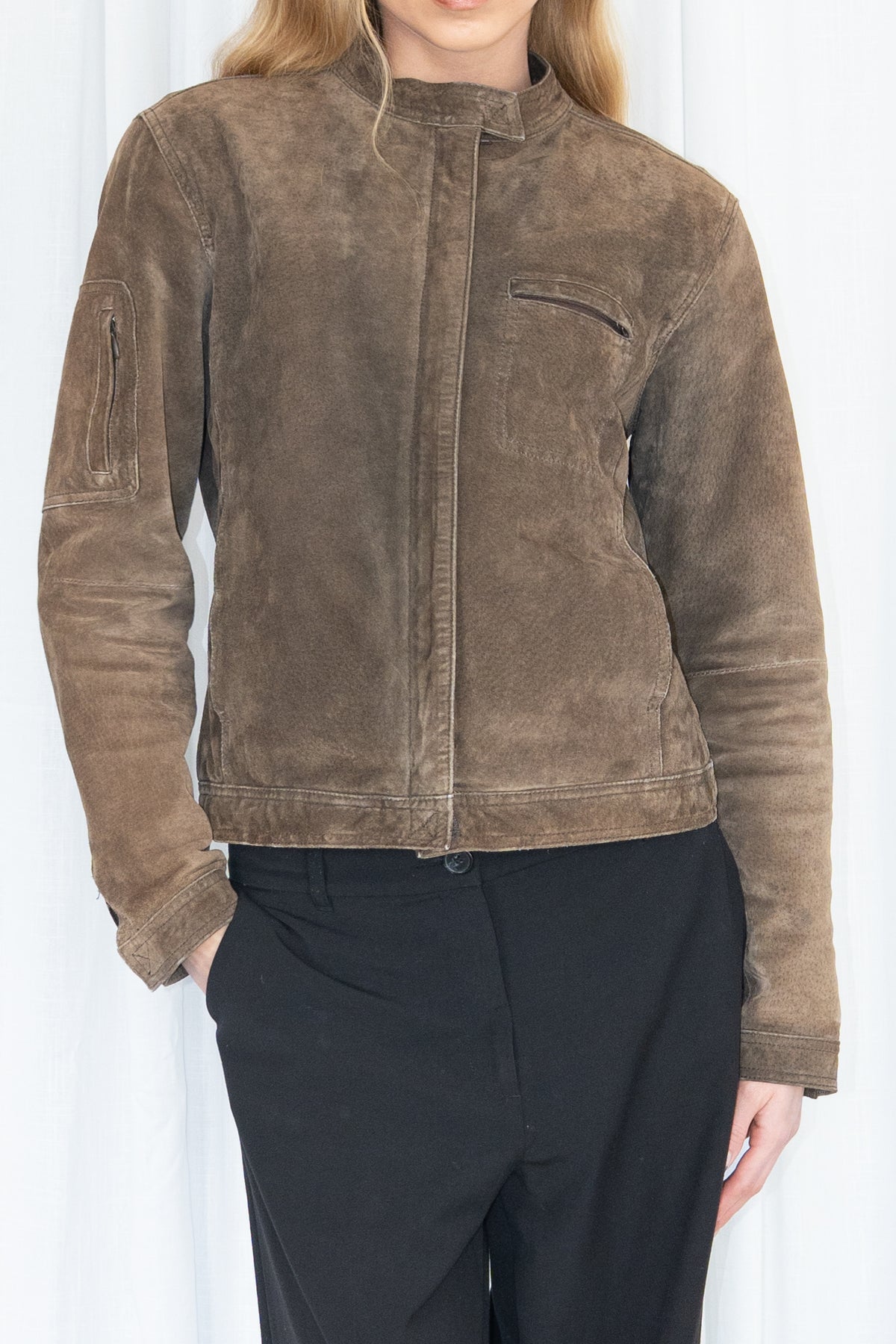 Brown Suede Jacket - Size M