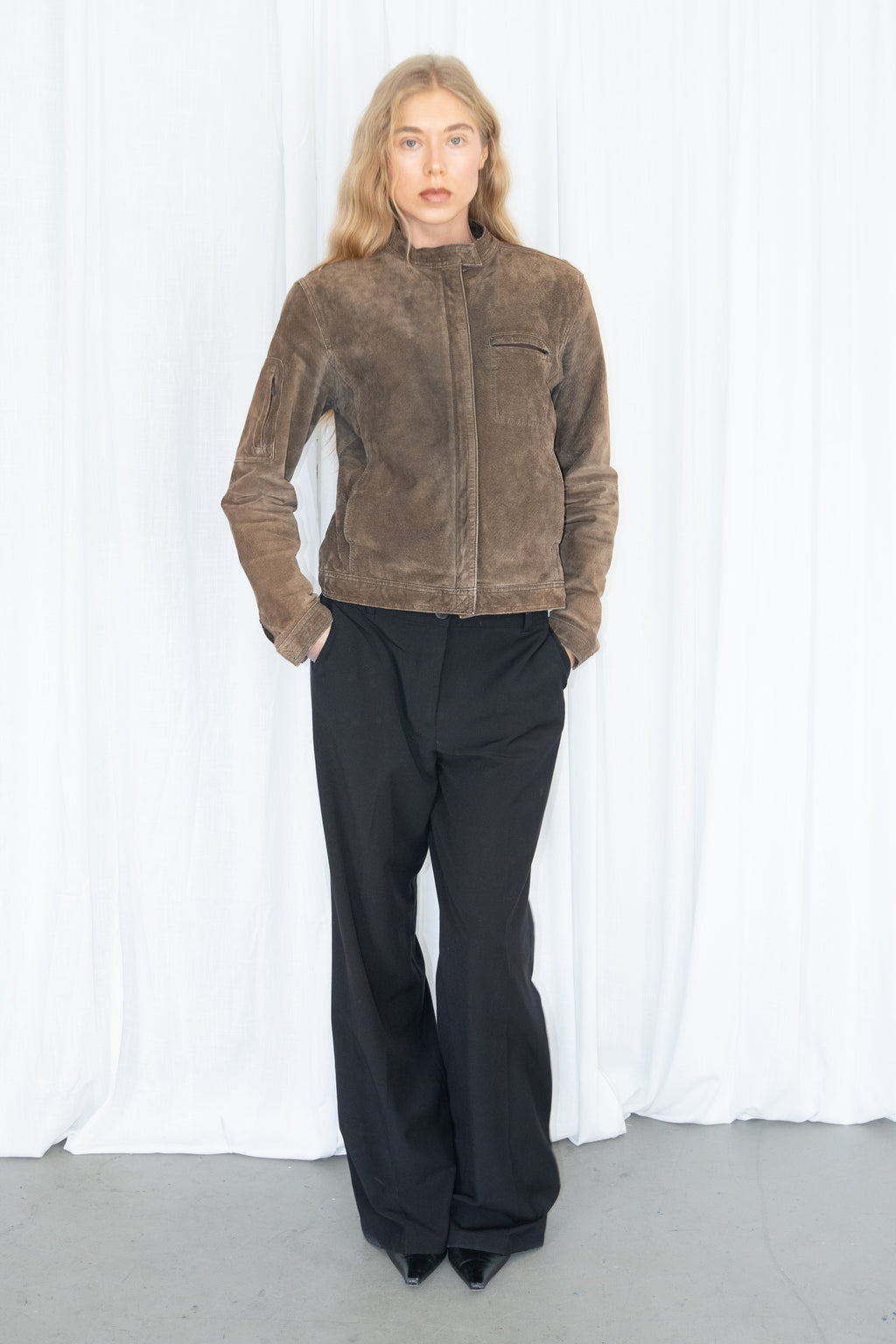 Brown Suede Jacket - Size M