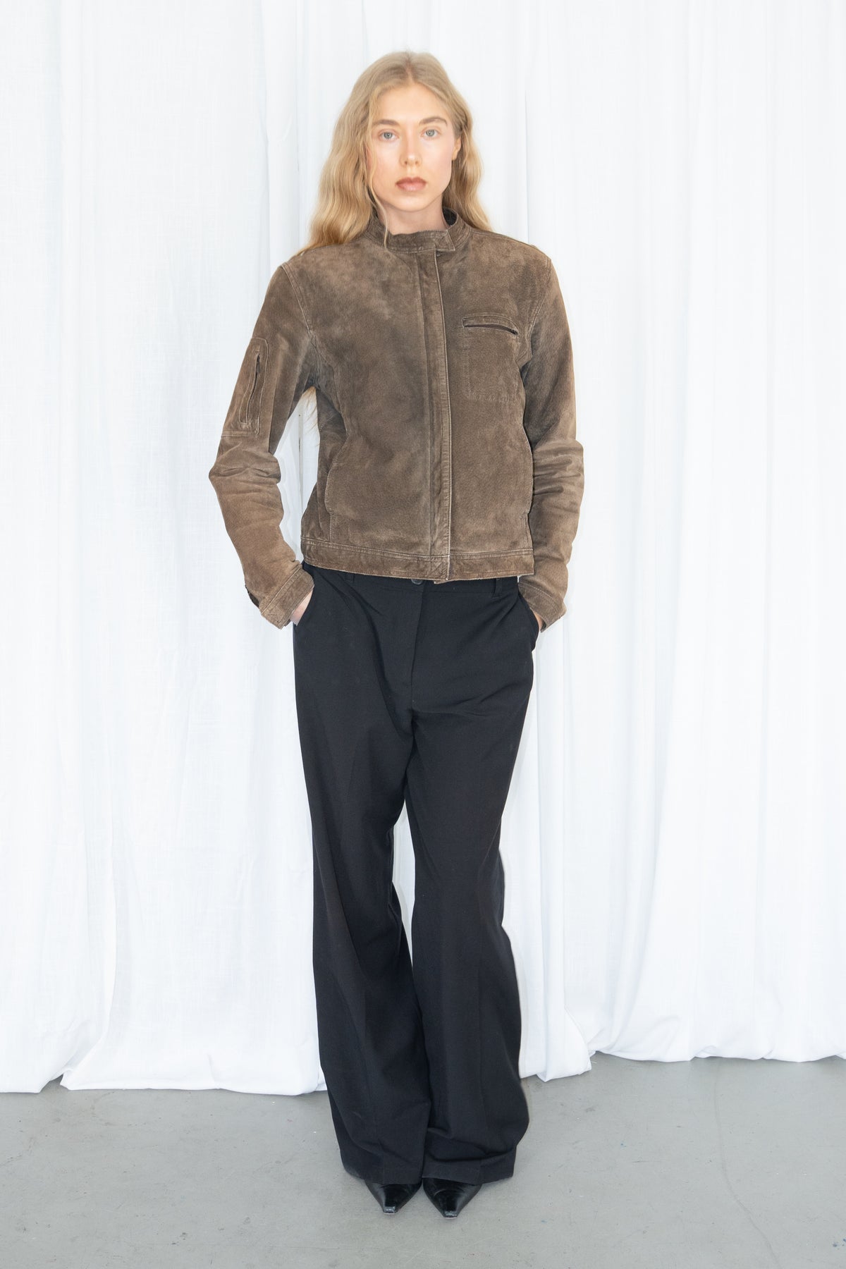 Brown Suede Jacket - Size M