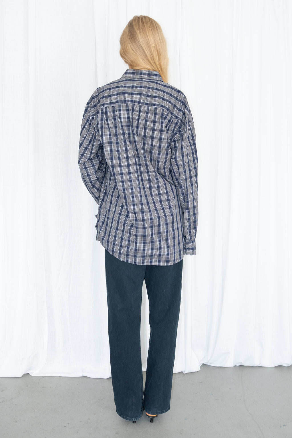 Grey Plaid Shirt - Size XL