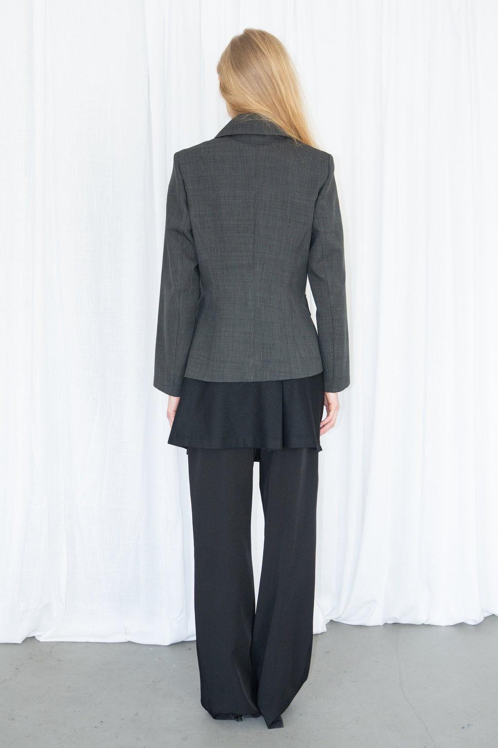Grey Tailored Blazer - Size S