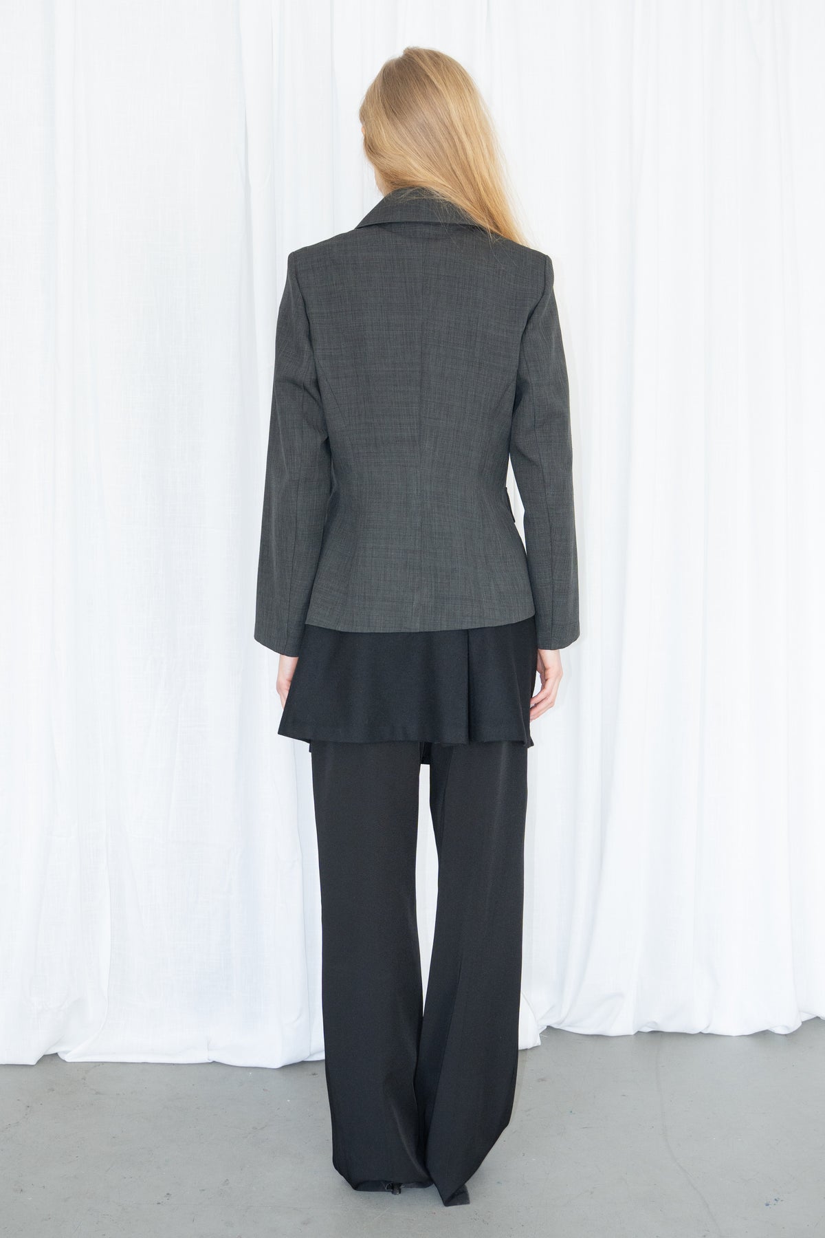 Grey Tailored Blazer - Size S