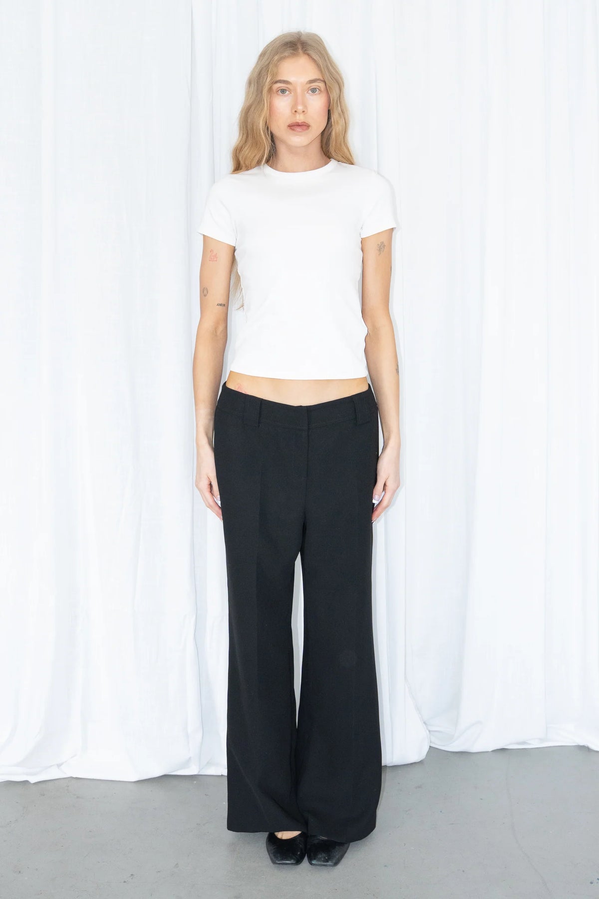 Black Flared Trousers - Size M