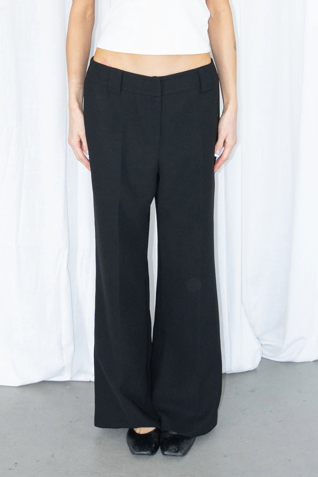 Black Flared Trousers - Size M