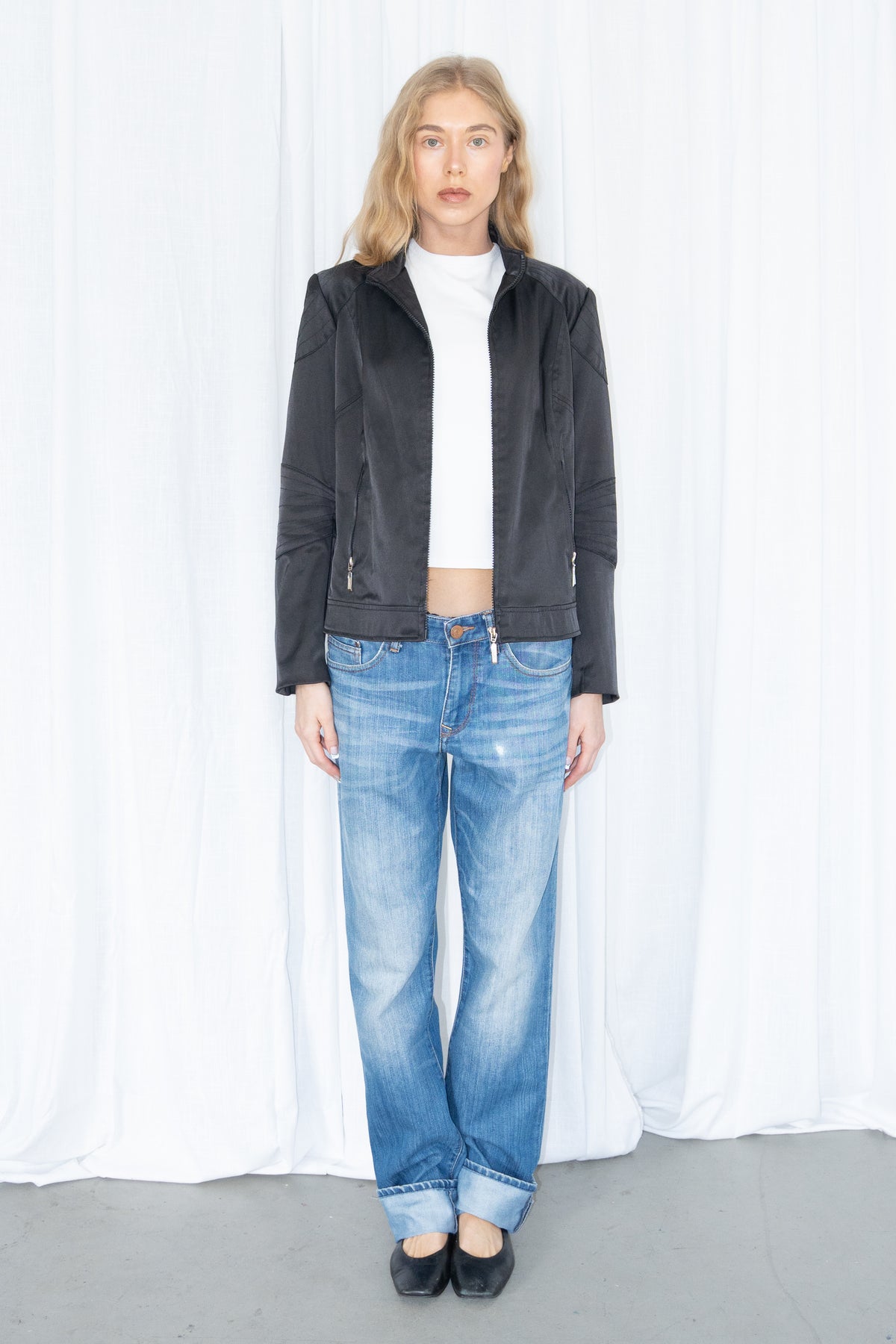 Black Moto Jacket - Size S