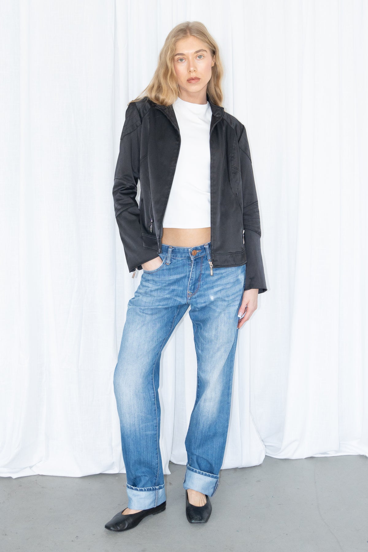 Black Moto Jacket - Size S