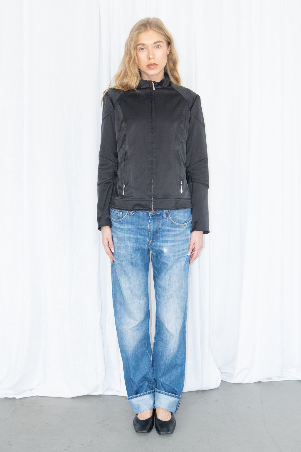 Black Moto Jacket - Size S