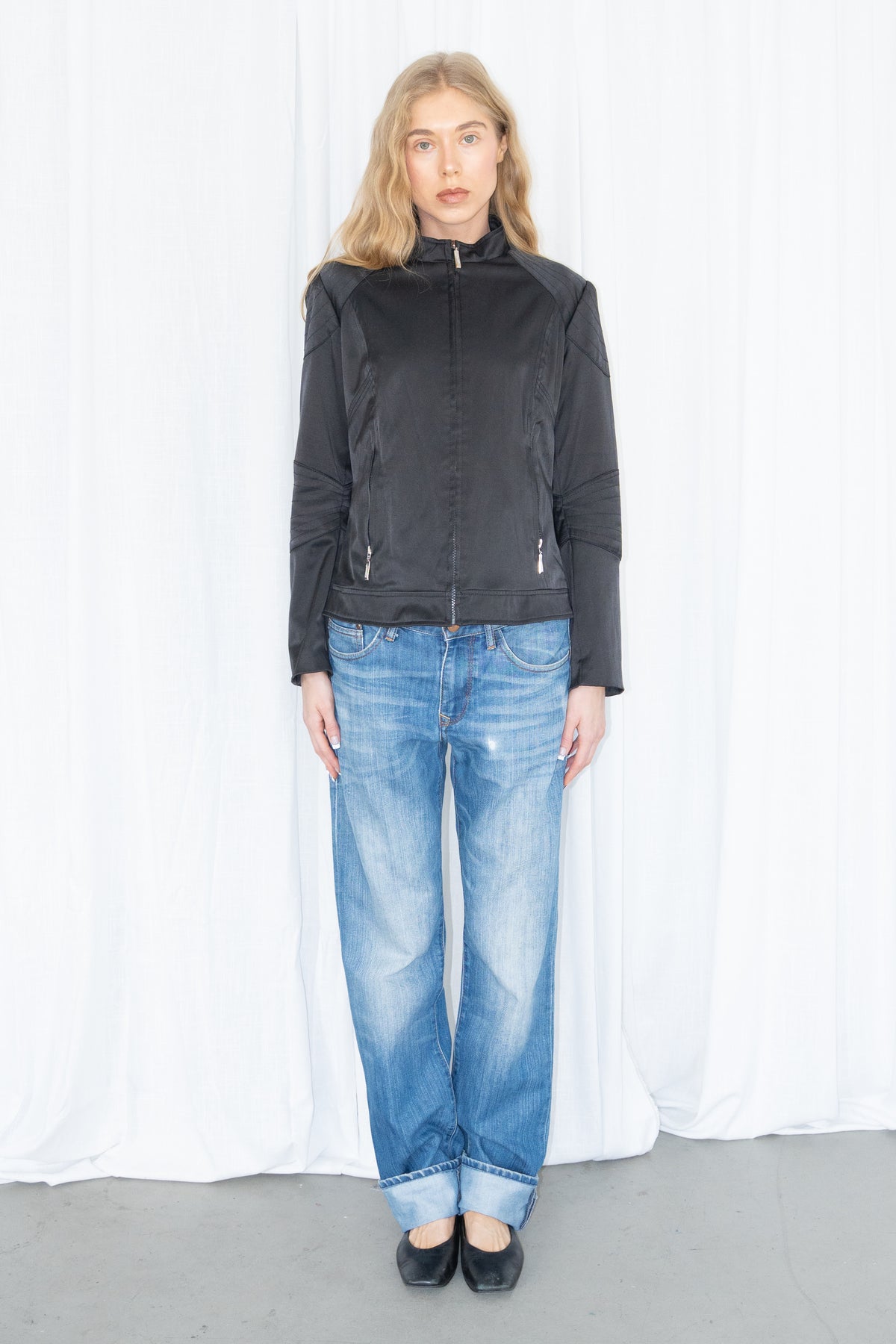 Black Moto Jacket - Size S