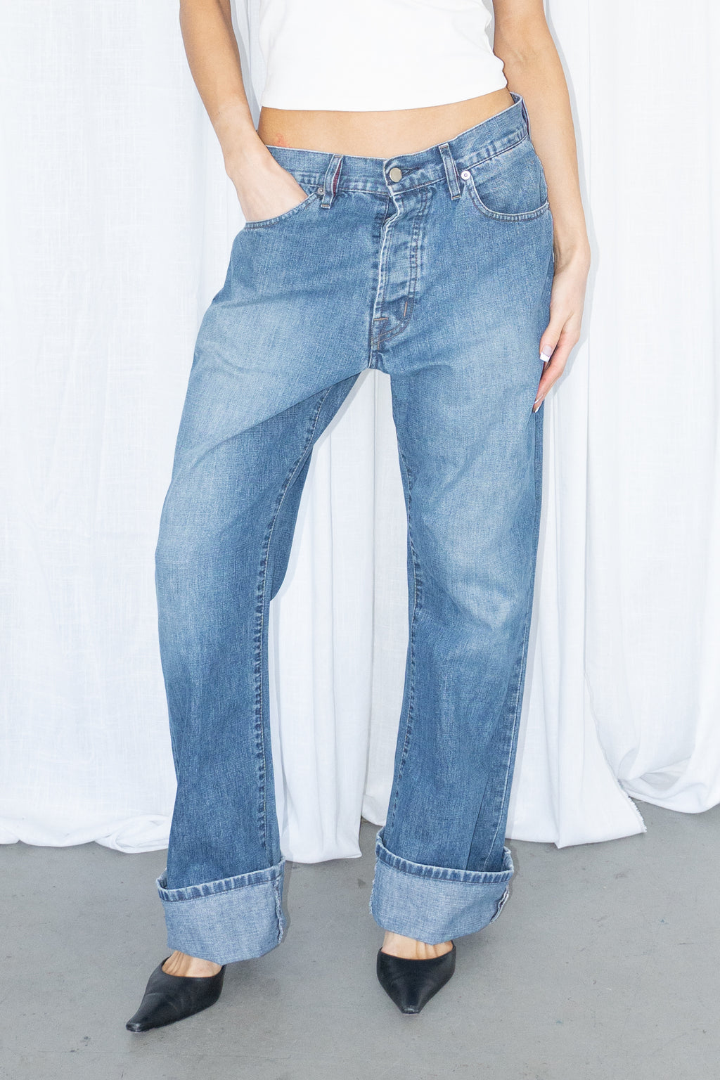 Oversized Denim Jeans - Size M