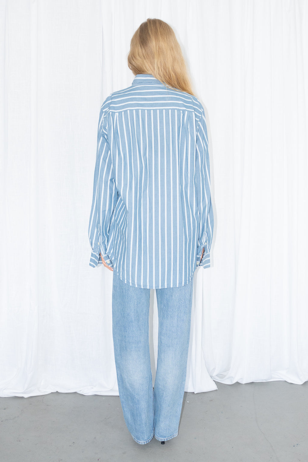 Light Blue Striped Shirt - Size XL