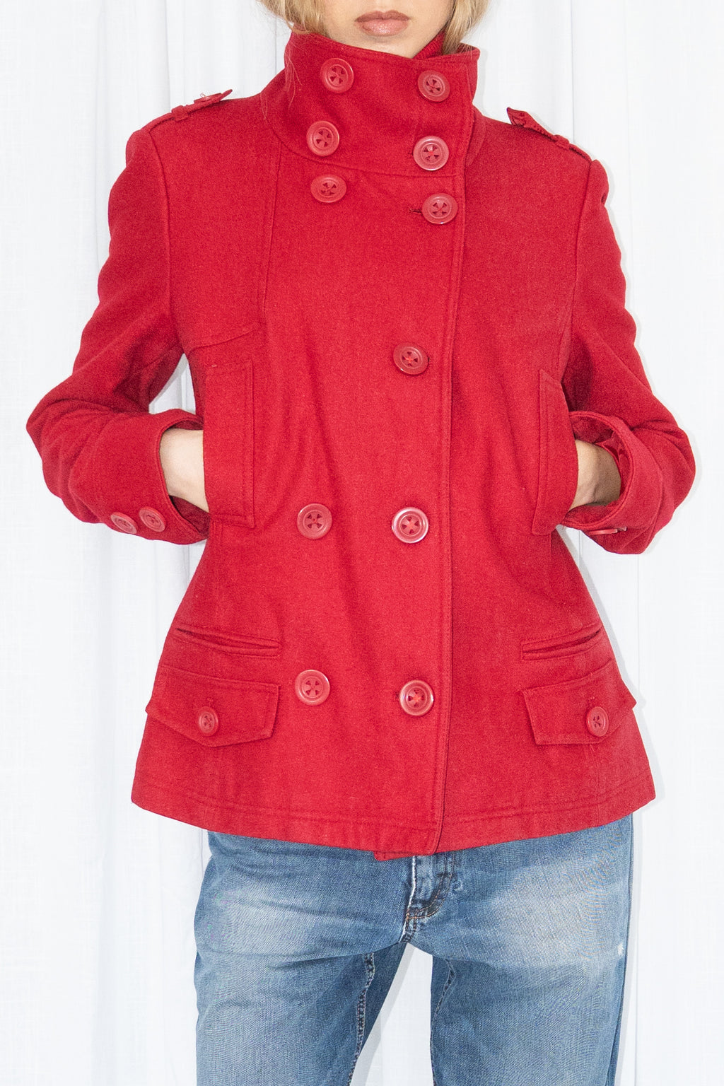 Wool Red Jacket - Size XXL