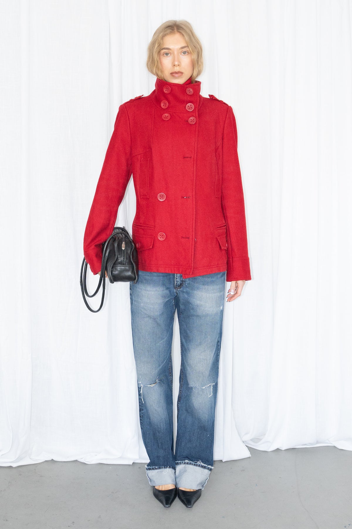 Wool Red Jacket - Size XXL