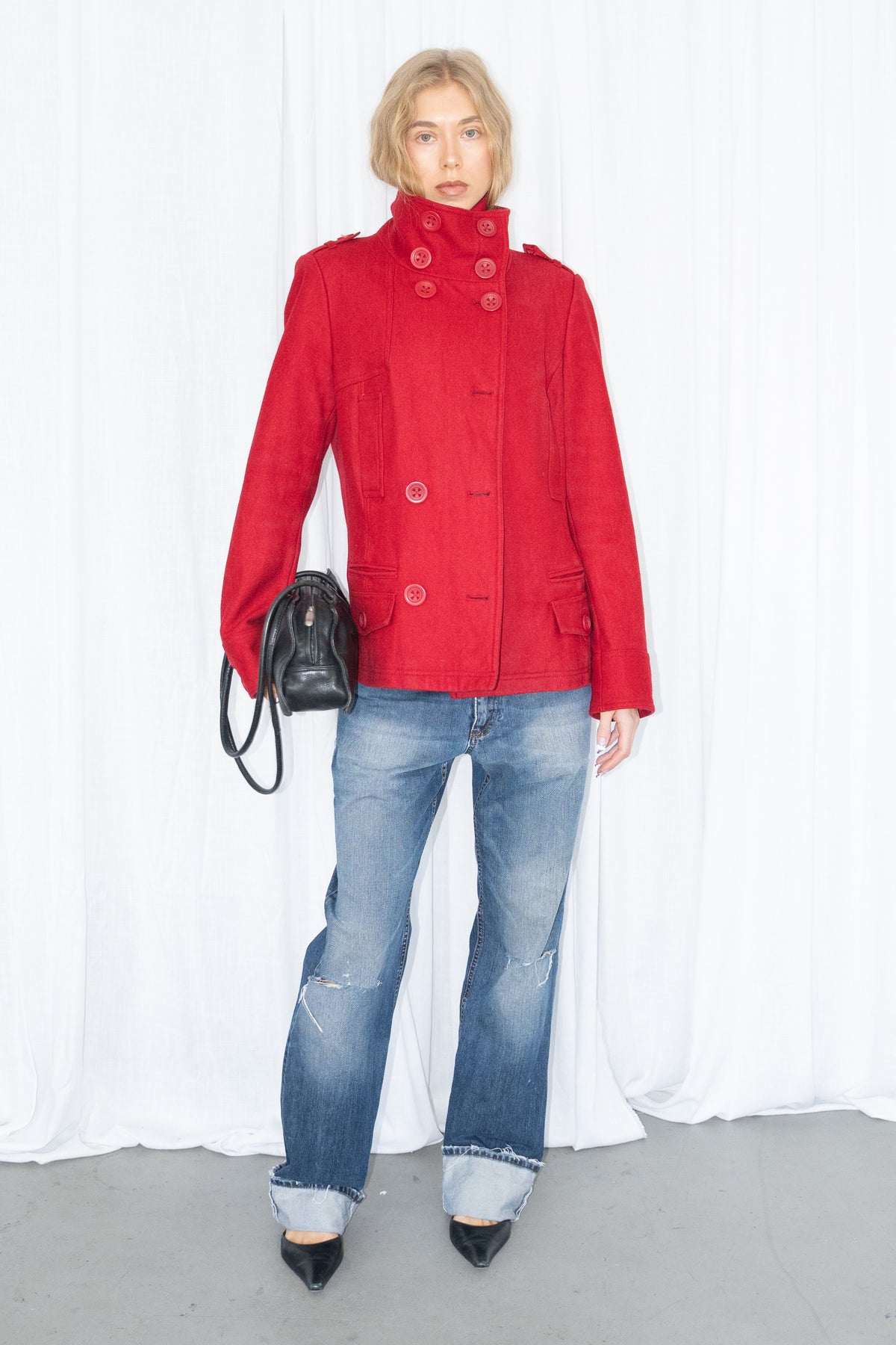 Wool Red Jacket - Size XXL