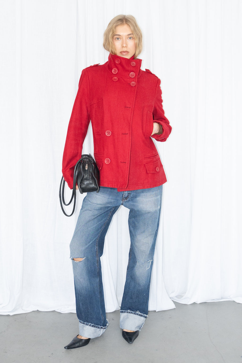Wool Red Jacket - Size XXL