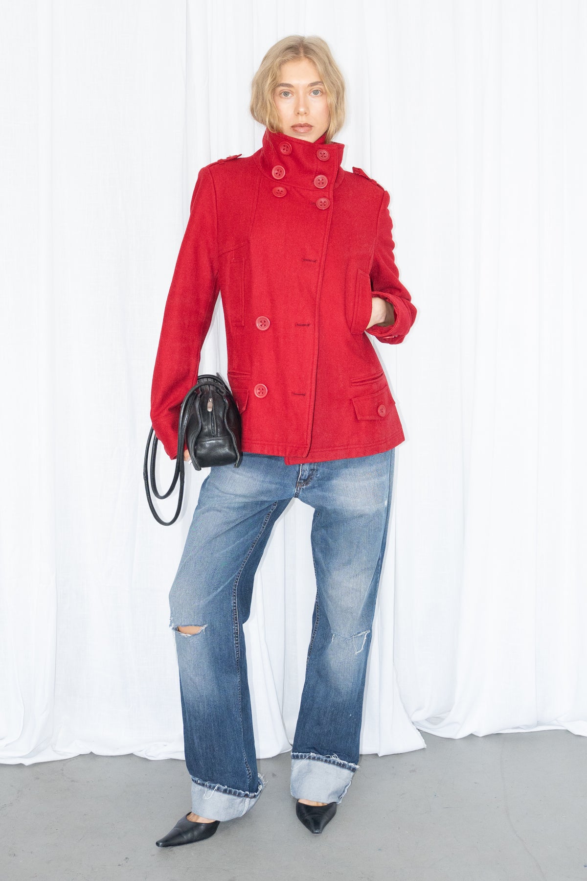 Wool Red Jacket - Size XXL