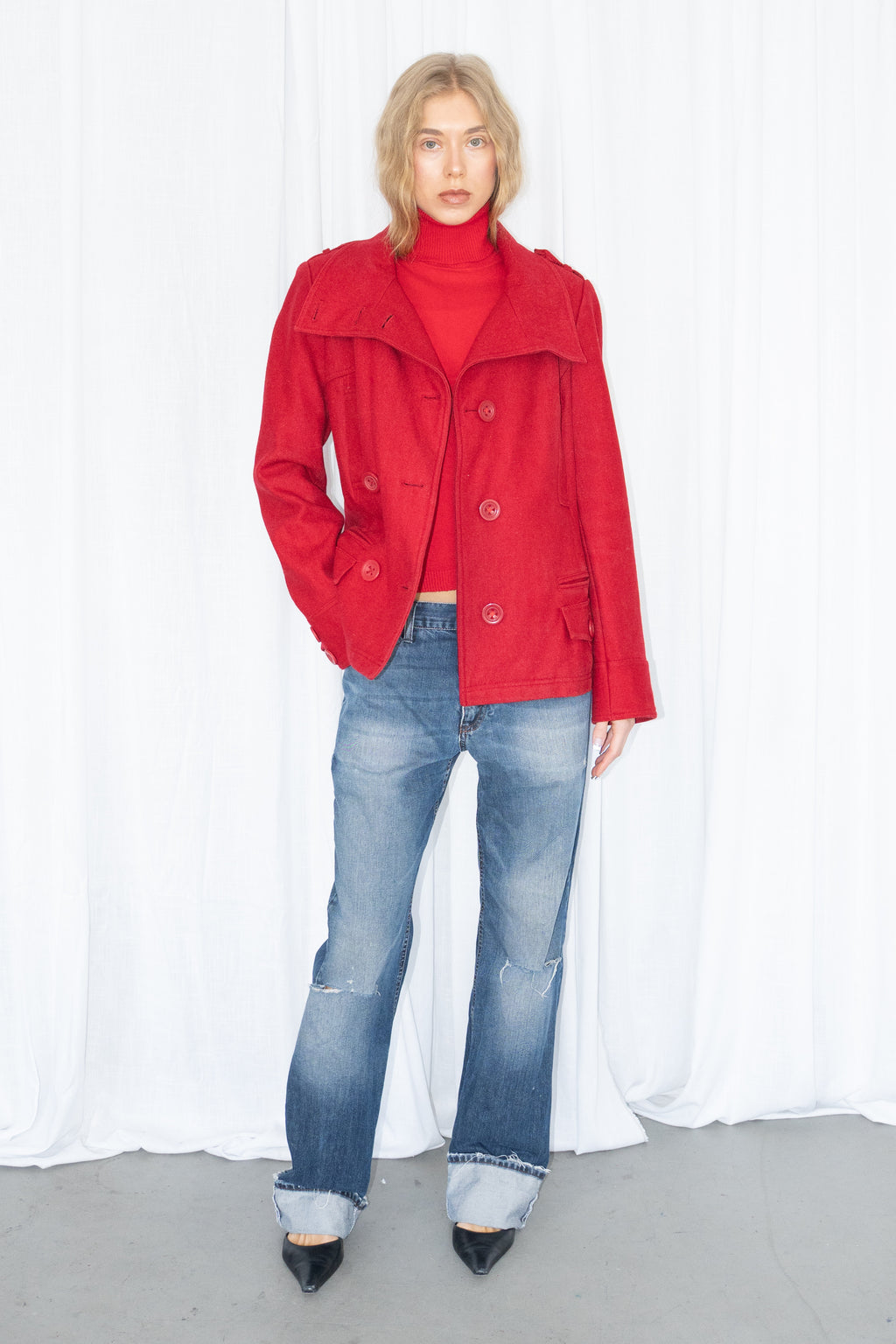 Wool Red Jacket - Size XXL