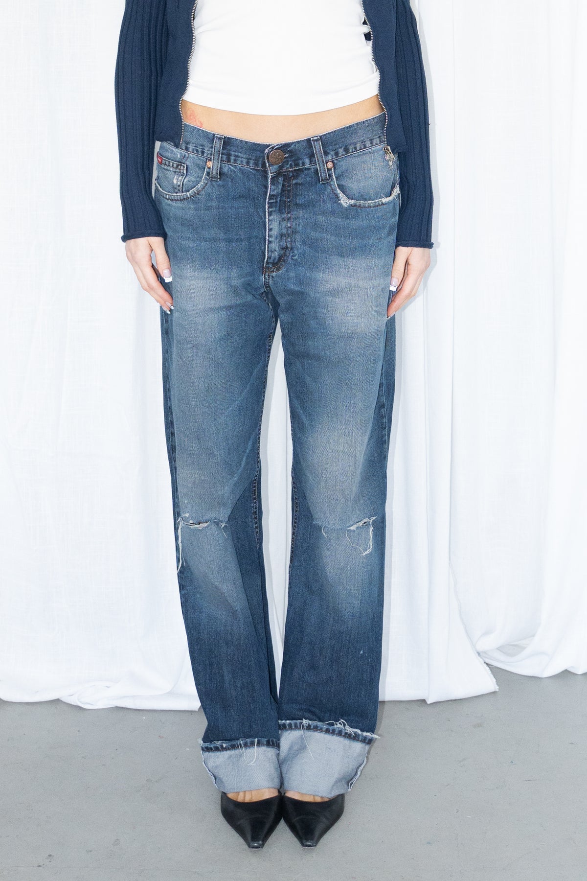 Jeans Ripped Knees Lee Cooper - Size M/L