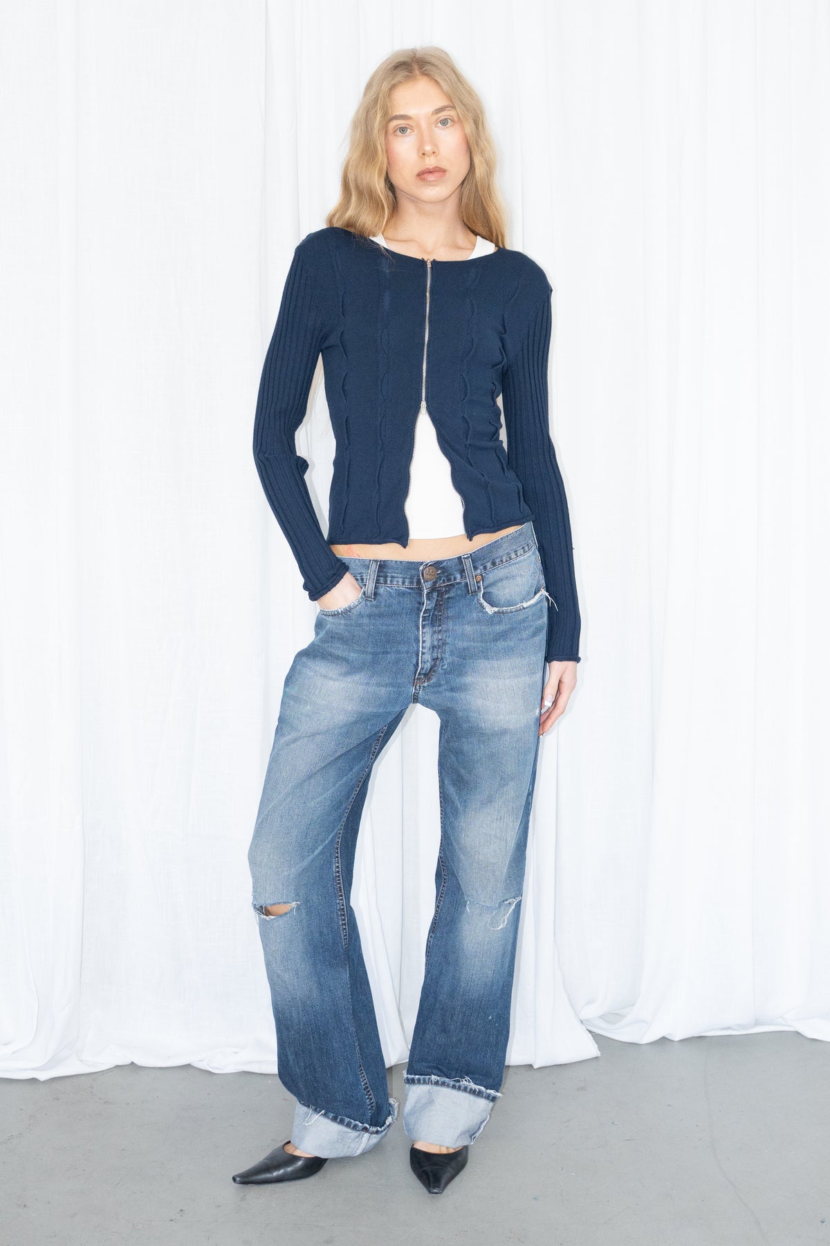 Gimaguas Thin Cardigan Zipper - Size M