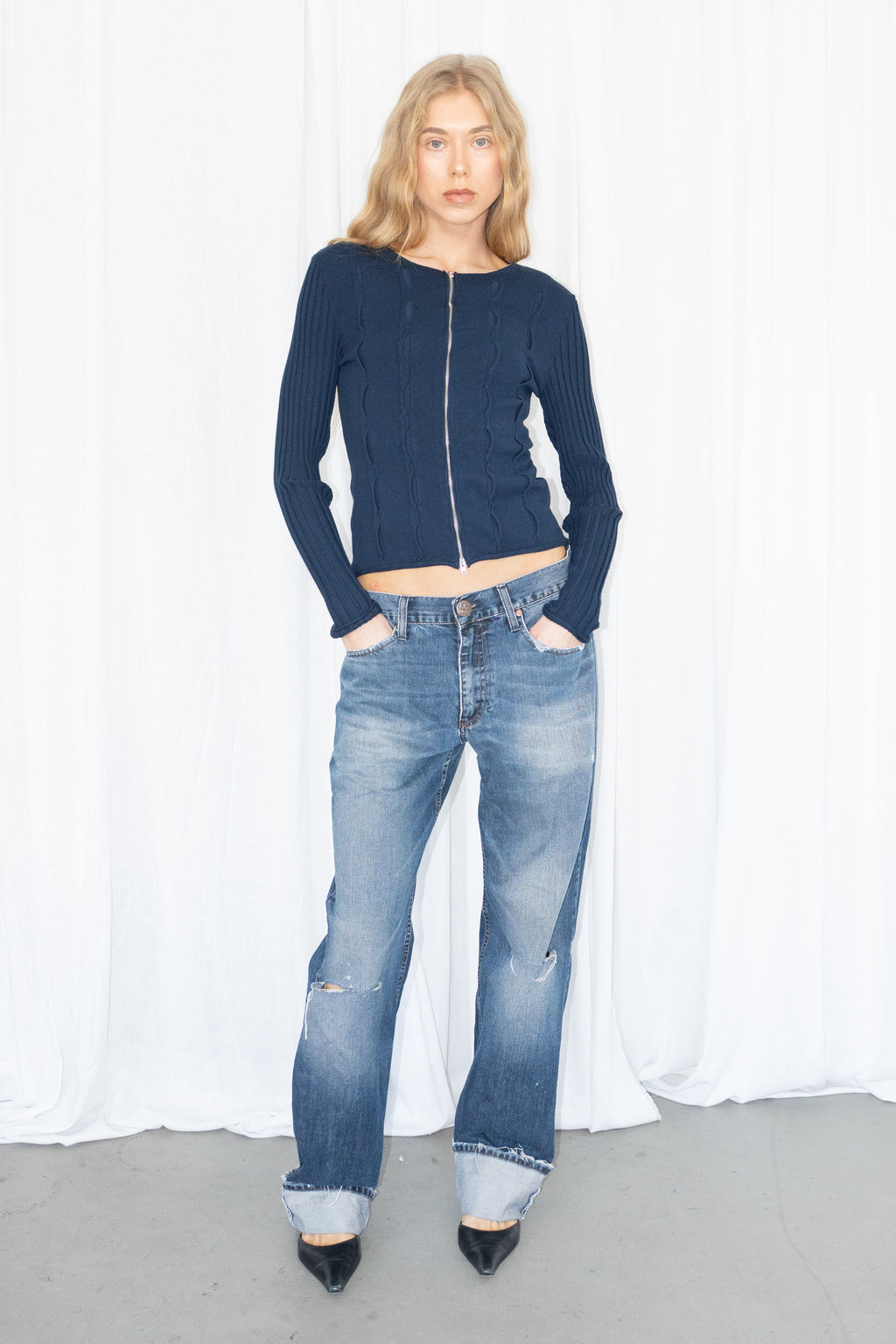 Gimaguas Thin Cardigan Zipper - Size M