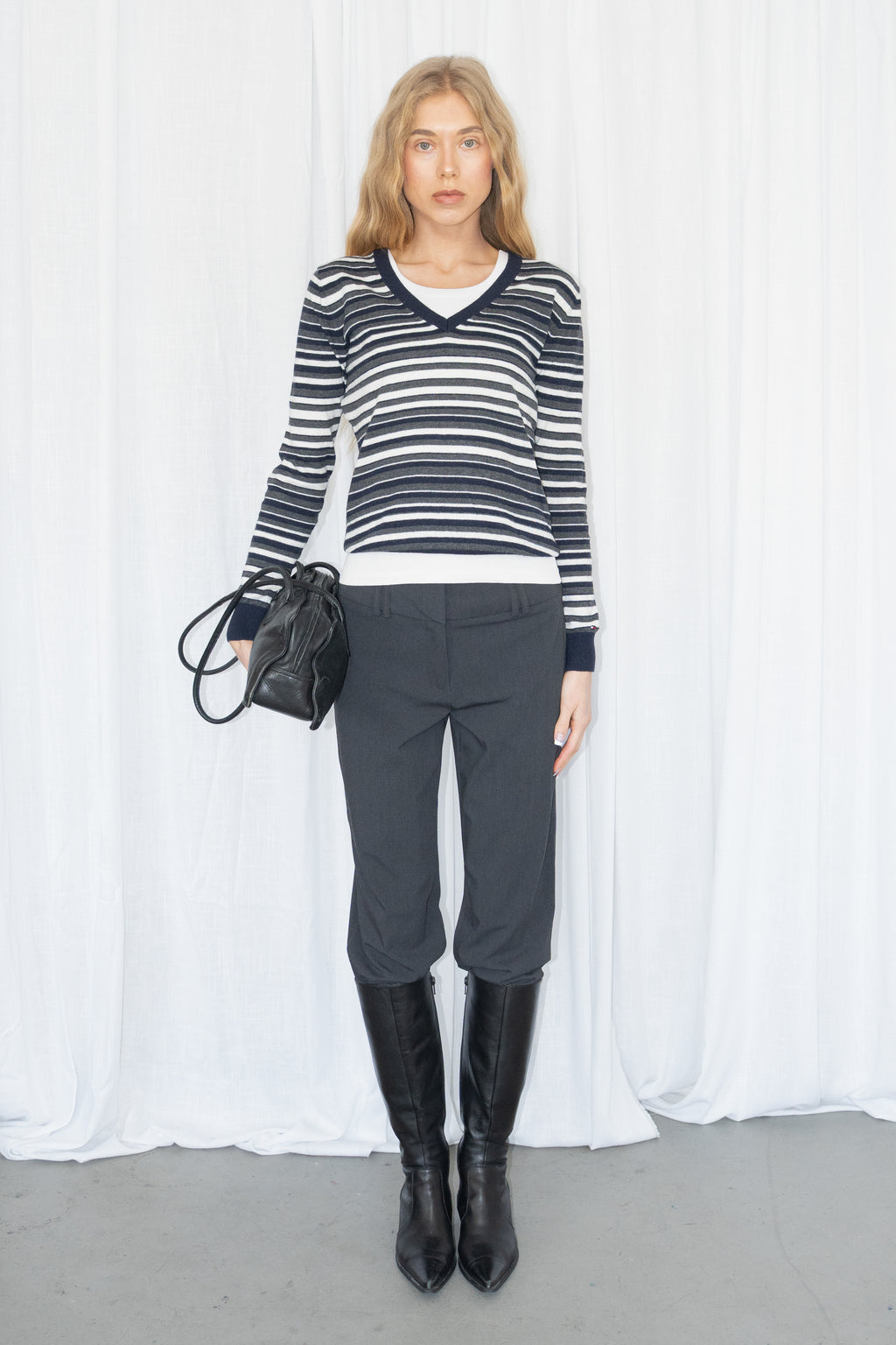 Cotton Cashmere Striped Sweater Tommy Hilfigher - Size S/M