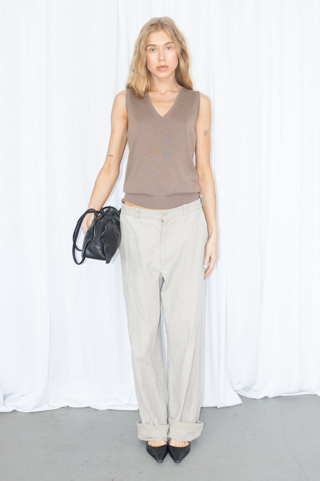 Light Brown Vest Cotton - Size S