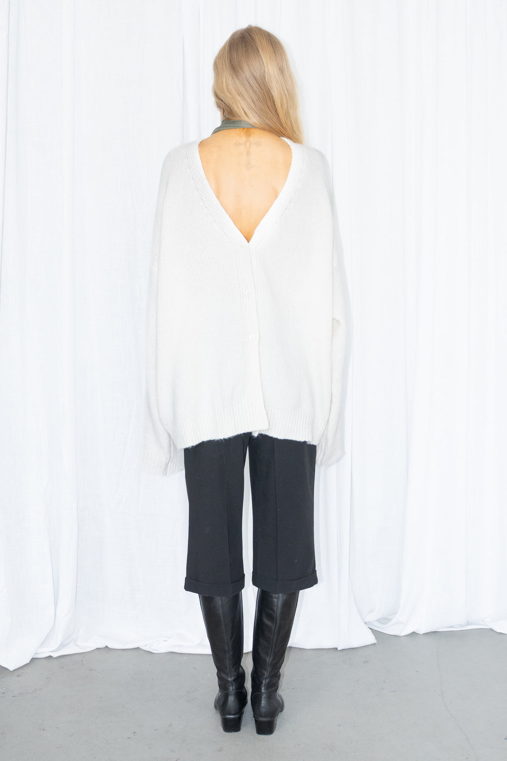 Off-White Oversized Knit Cardigan - Size L