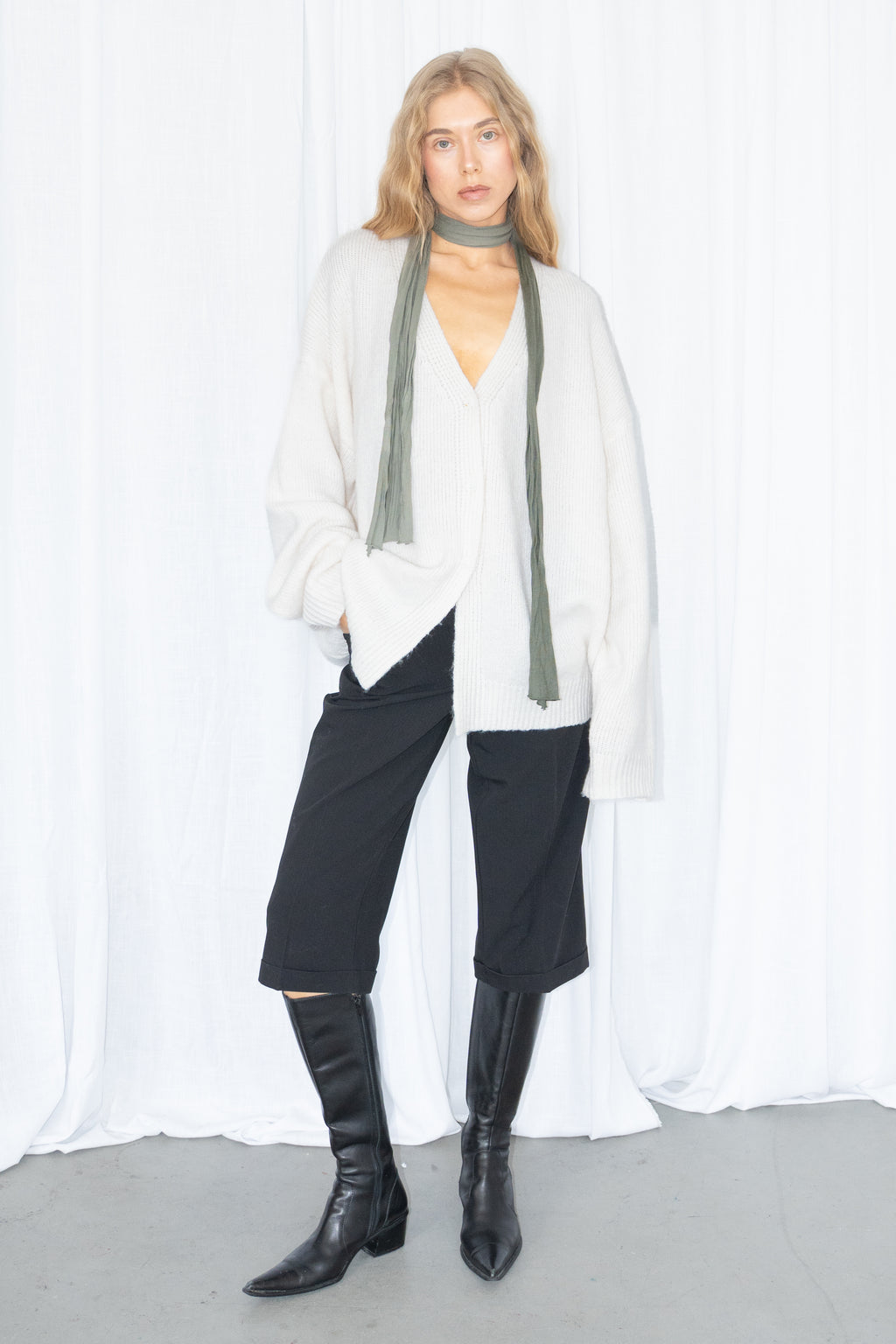 Off-White Oversized Knit Cardigan - Size L