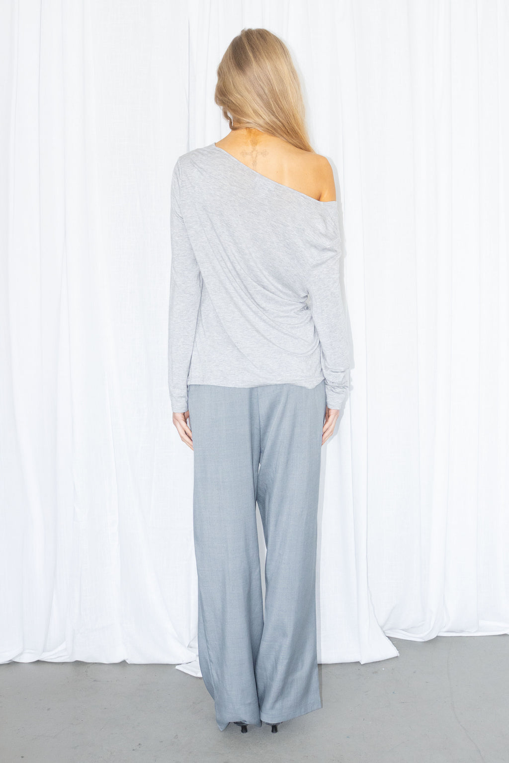 Light Grey Waterfal Top - Size M/L