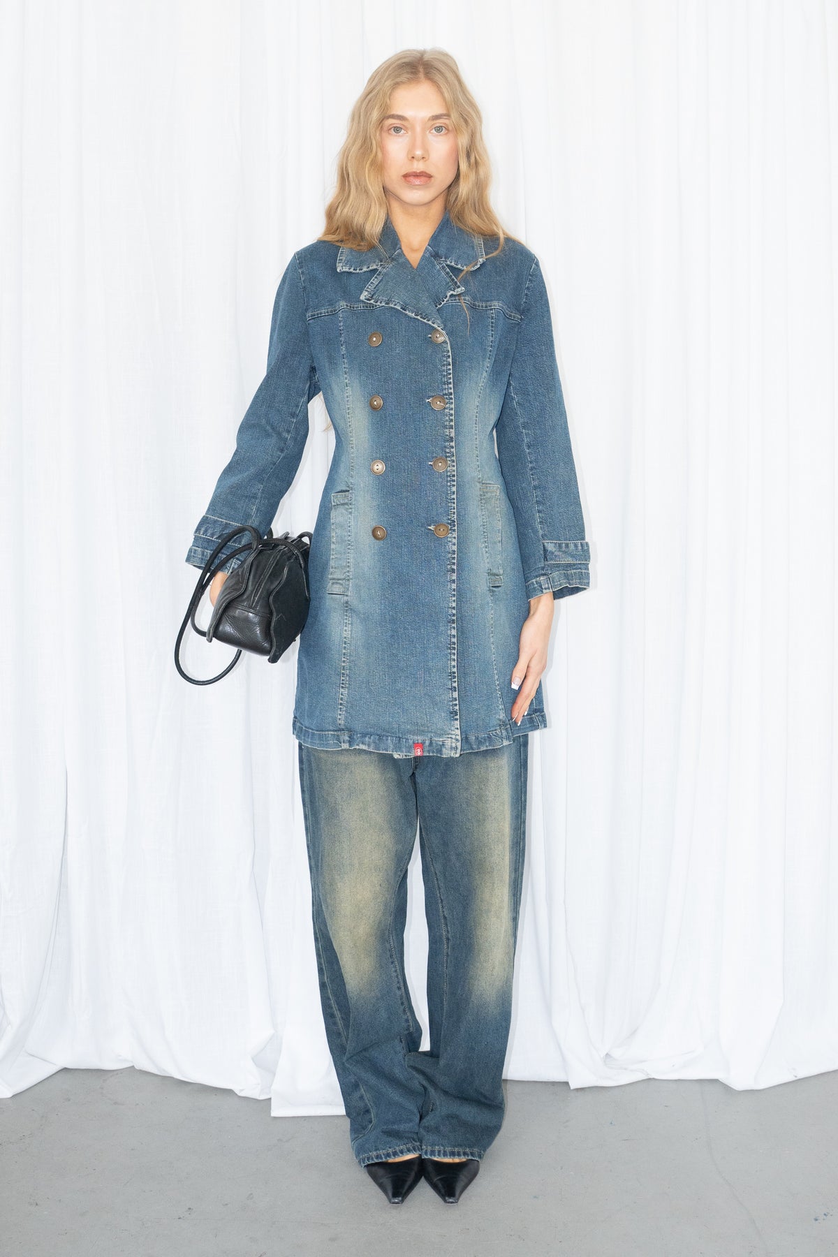 Denim Trench Jacket - Size M/L