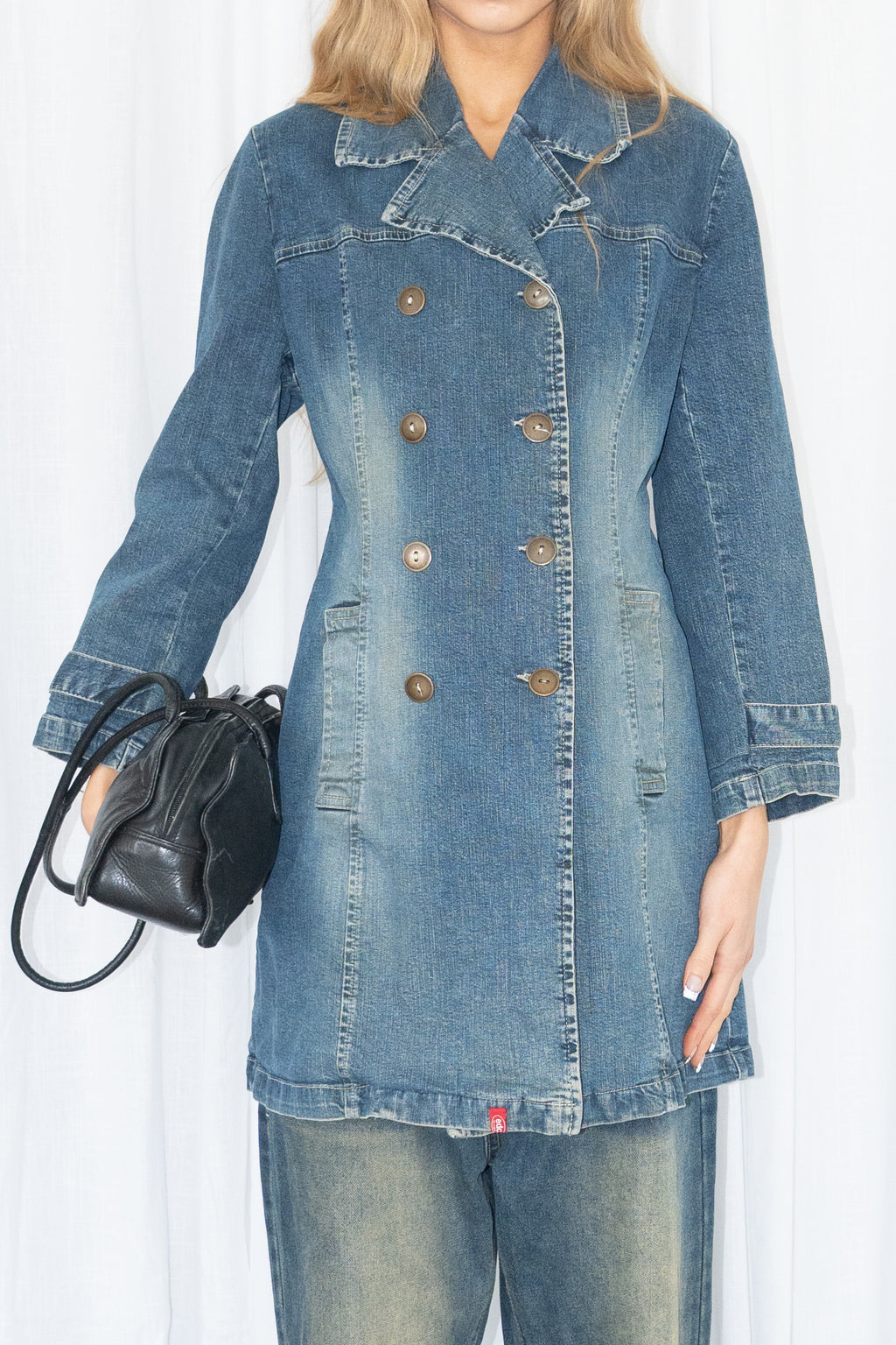 Denim Trench Jacket - Size M/L