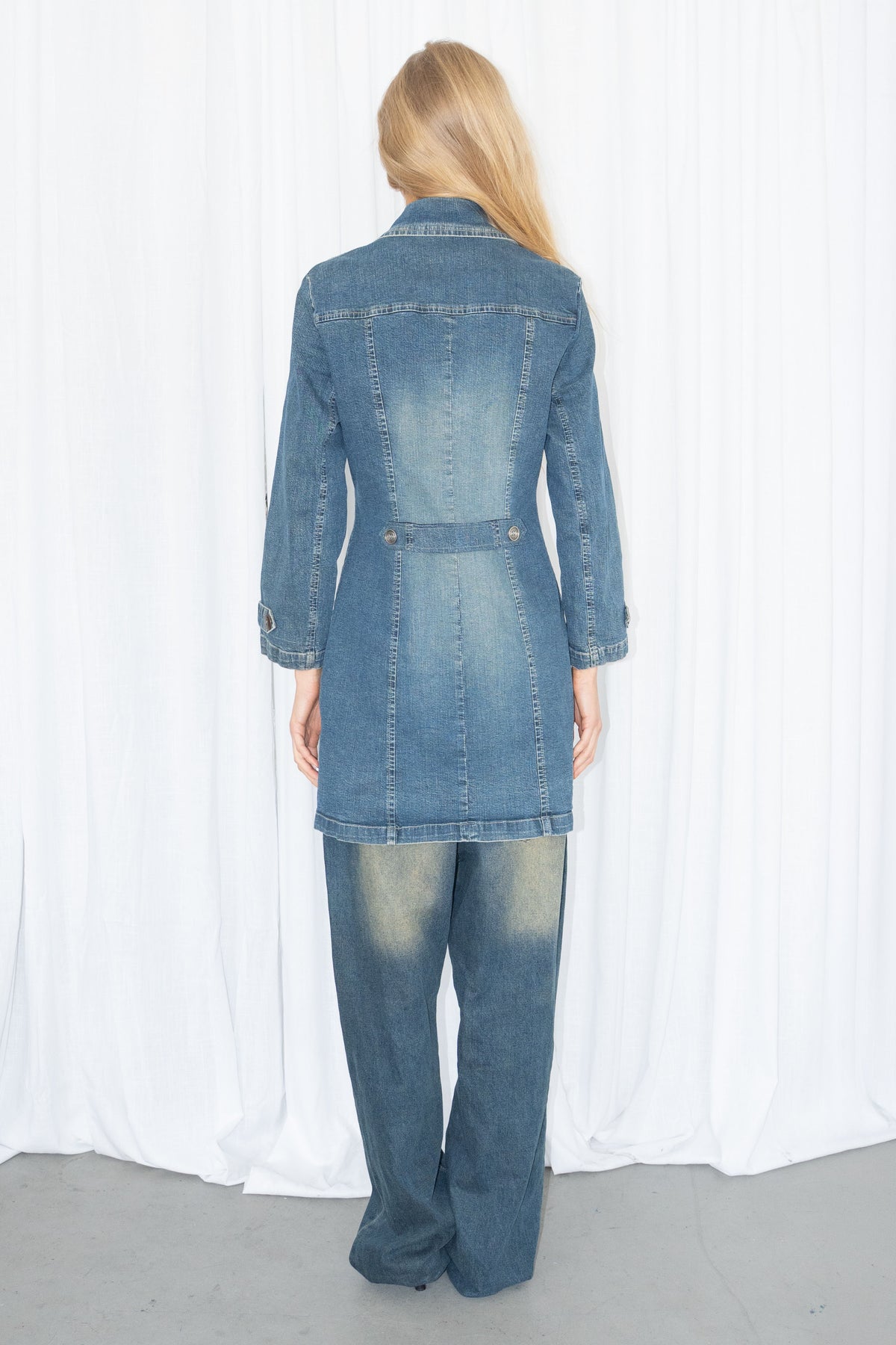 Denim Trench Jacket - Size M/L