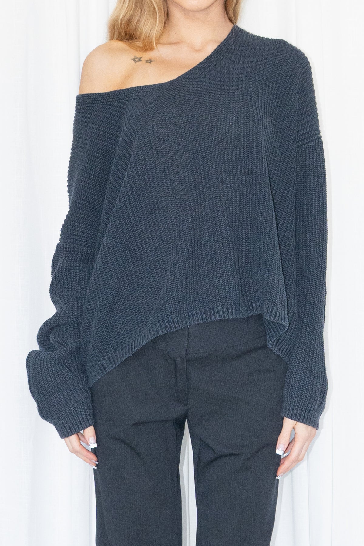 Dark Blue Knit Sweater Tom Tailor - Size S